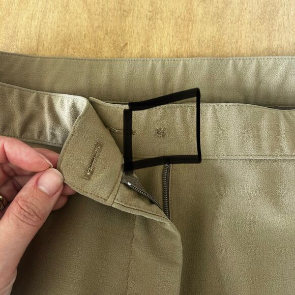 Coldwater Creek Khaki Pants size 14 Wide leg Relaxed fit three flaws Classic - Picture 9 of 10